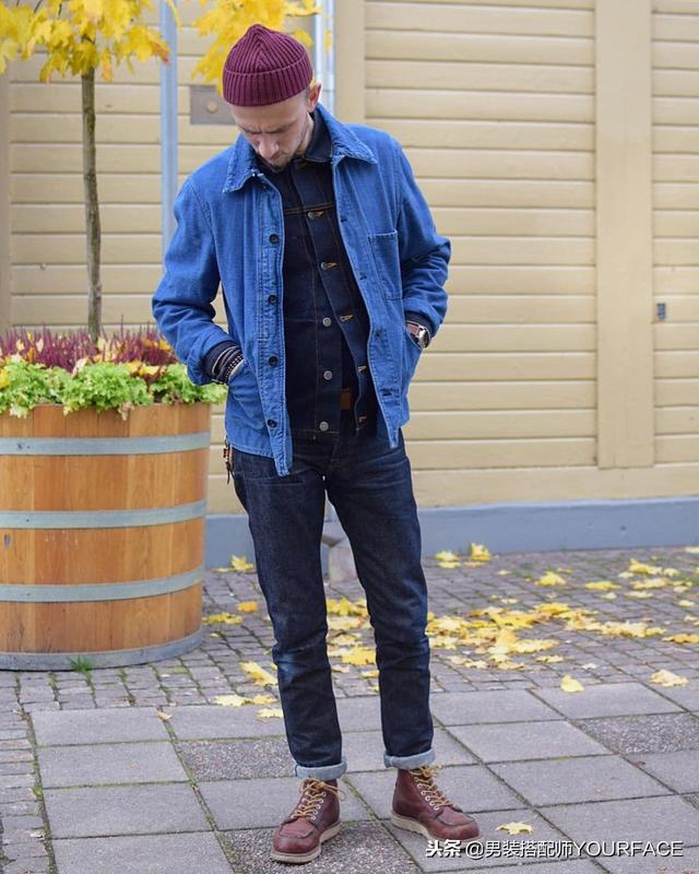 新年到来，新的一年男生穿工装风吧，这样搭配有型又保暖帅气