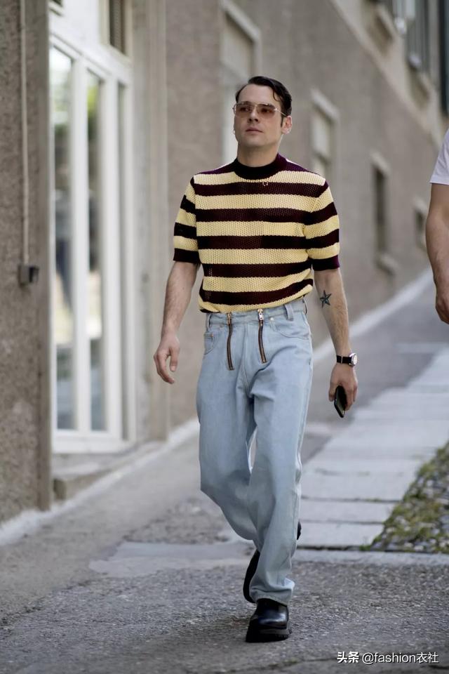 男士,穿针织感上衣,原来这么好看?