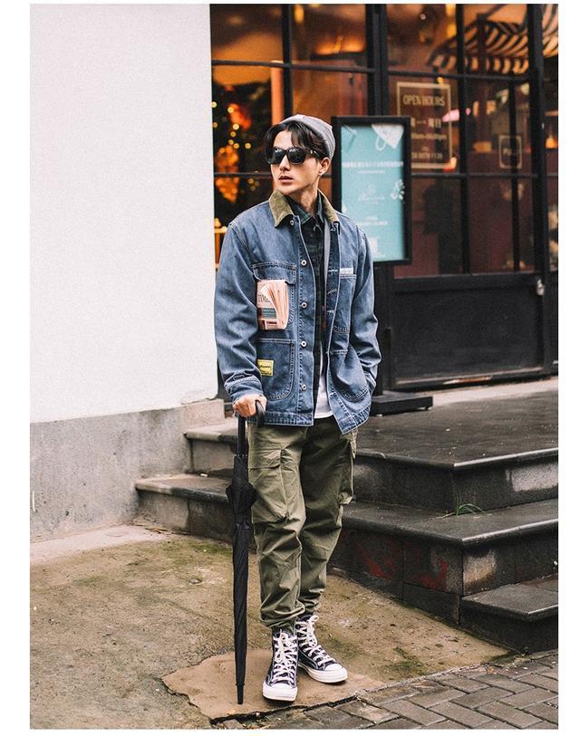复古与街头结合,这样穿甩别人一条街