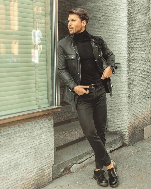 男士穿牛仔裤总觉得单调?换上一条九分裤的款式,造型时髦感大增