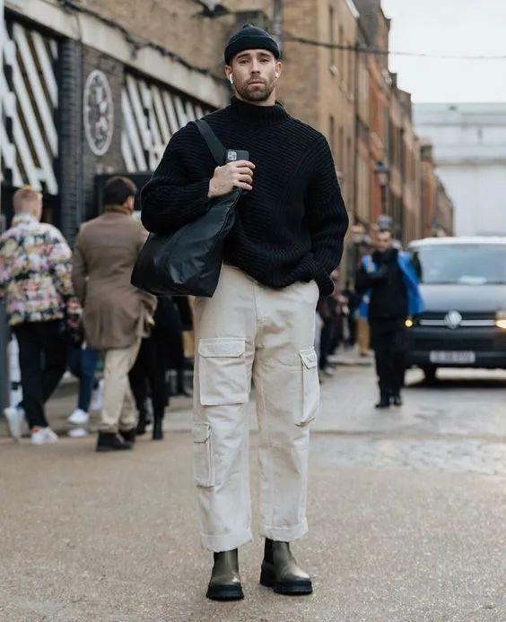 能穿好白色裤子的男人,魅力都不会差!这样穿造型优雅时髦