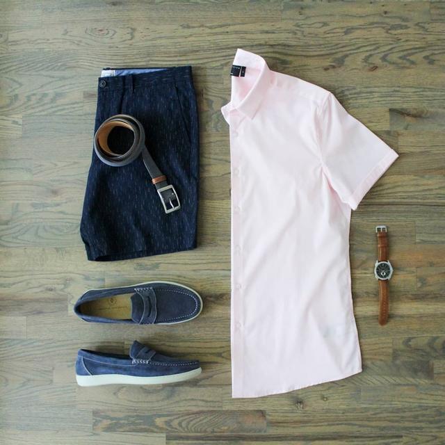 男生穿“短袖衬衫”休闲帅气,夏天有这6套就够了,轻松告别闷热