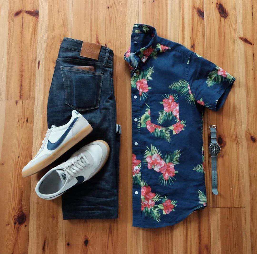 男士穿“花衬衫”个性痞帅,像这6套搭配才好看,尽显潮男气质